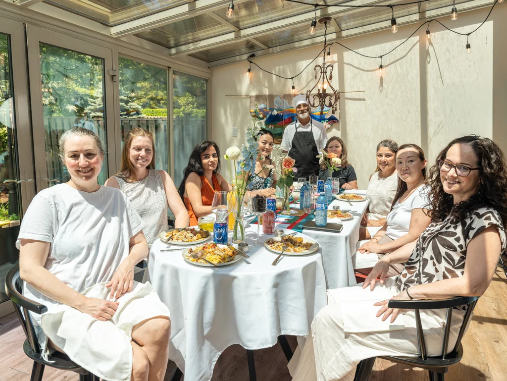 Lunch around the table with Chef Aman