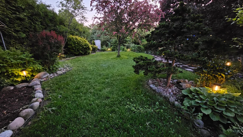 The garden path at twilight